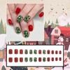 Christmas Press on Nails Square Fake Nails with Gingerbread Man