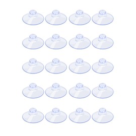 AQUANEAT 20 Packs Suction Cups 0.8/1.2/1.8/2.2 Inch Clear Sucker Pads Without Hook for Glass Home Organization Decoration (1.2 inch)