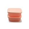 TUPPERWARE Freezer Containers 450ml (2) Pink Flat Ice Crystal Ice