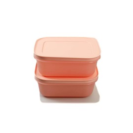 TUPPERWARE Freezer Containers 450ml (2) Pink Flat Ice Crystal Ice Crystal