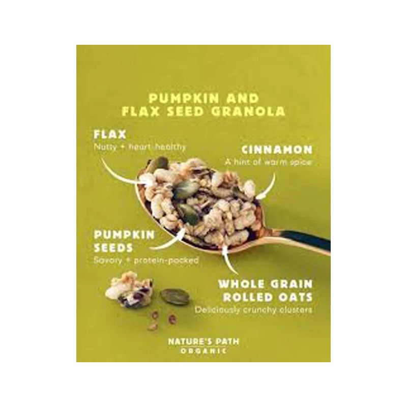 Nature's Path Organic PUMPKIN SEED + FLAX Granola Fiber Protein