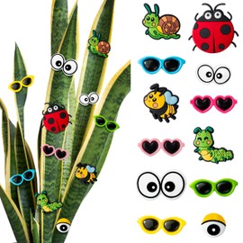 H1vojoxo 12PCS Cute Plant Magnets Eyes for Potted Plants, Unique Gifts for Plant Lovers, Funny Indoor Outdoor Plants Accessories, Plant Safe Magnets Decor, Plant Pins Magnets for Home Decor