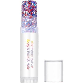 Barra Purpurina Maquillaje Brillo Patriótico Rojo, Y Azul Purpurina para el Rostro y Cabello Para , Desfile, Concierto, Festival, Partido De Fútbol, Niños, Niñas Y Mujeres