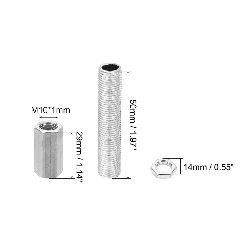 PATIKIL M10 Fine Thread Lamp Pipe Repair Parts Kits, 32