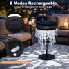 Solar Crystal Table Lamps,Solar Table Lamp Outdoor,Moroccan Metal Tabletop Decorative,Waterproof