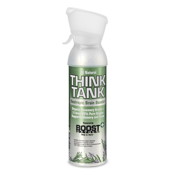 Boost Oxygen Medium Think Tank Rosemary 5 Liter Canister | All-Natural Respiratory Support for Aerobic Recovery, Altitude, Performance and Health (1 Pack)