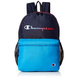 Champion unisex child Backpack, Navy/Turquoise, Youth Size US