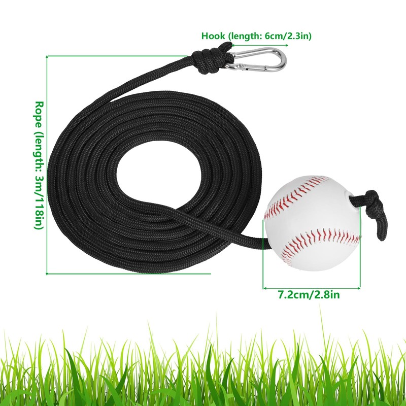 Baseball and Softball Batting Swing Trainer, Adjustable Hitting Training Rope