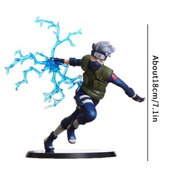ZKTSRY Kakashi Figure Toys, Anime Figure Model, 18cm/7in PVC Figure Figurine Statue Living Room and Bedroom Decorations Gifts for Relatives and Friends
