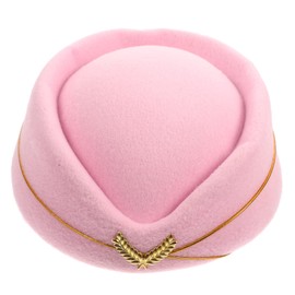 Tofficu Stewardess Hat Air Felt Stewardess Cap Womens Hats Admiral Hat Stewardess Accessories Pillbox Hat Flight Attendant Accessories Cosplay Child Imitation Monny Clothing Waiter Hat