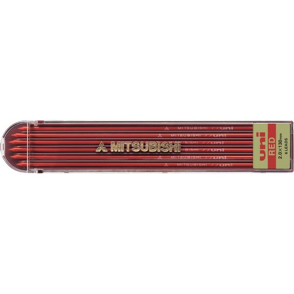 Uni Drop Holder Type Pencil Lead, 2.0mm, Red (ULN.15)