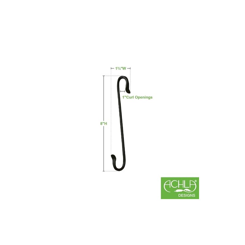 8" S-Hook, Pack of 2