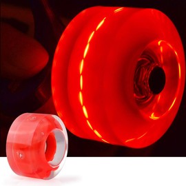 Nezylaf 4 Pack 32 x 58 mm 78A Light Up Roller Skate Wheels with Bearings Installed for Indoor or Outdoor Double Row Skating and Skateboard Accessories
