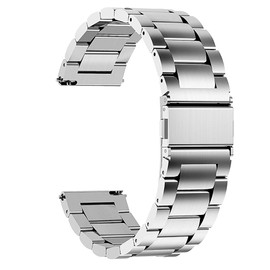 Blueshaweu Compatible for RUIMEN Smart Watches Band, 22mm Quick Release Stainless Steel Metal Replacement Strap Bracelet Men & Women Compatible with RUIMEN D1/H1 Smart Watches (Silver)
