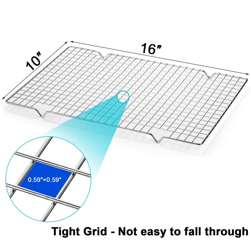 Tebery 2 Pack Heavy-Duty Wire Cooking Rack Baking Racks Fits
