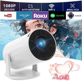 XBJ Portable Projector, 2025 Upgraded Mini ProjectorSupport 4k Decoding 1080P Home Theater Video ProjectorCompatible with HD/USB/Smartphone/TV Box/LaptopBirthday Gift Easter Gift Creative - Color: Diamond-shaped wireless projector - white