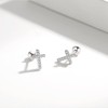 Cross Earrings Hypoallergenic Screw Back Earrings,925 Sterling Silver Post Stud