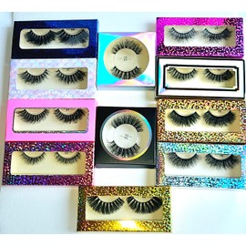 7D Fluffy Faux Mink Eyelashes, 10-20mm (7D-25)