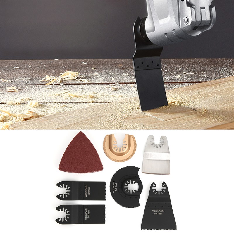 16Pcs Mix Oscillating Saw Blade Sandpaper Trimming Machine Accessories Woodworking