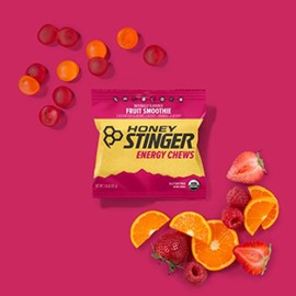Honey Stinger Honey Stinger Organic Fruit Smoothie Energy Chew | Gluten Free & Caffeine Free | for Exercise, Running and Performance | Sports Nutrition for Home & Gym, Pre and Mid Workout | 12 Pack, 21.6 Ounce