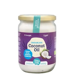TerraSana Organic Coconut Oil Odourless: Versatile Coconut Oil for Cooking, Baking and Frying (1 x 500 ml Glass)