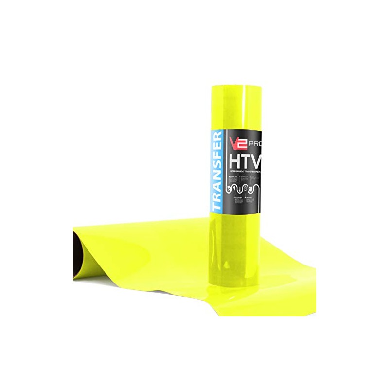 V2 Pro Heat Transfer Vinyl Film HTV Roll (Fluorescent Yellow,