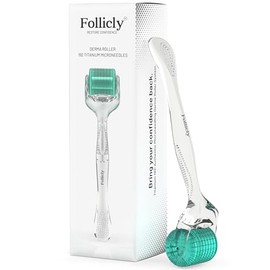 Rodillo Dérmico para Mujer: Herramienta Profesional de Microagujas para Cabello, Piel Y Rostro. Incluye 192 Microagujas de Titanio Auténticas. Cuidado de Belleza Prémium en Casa. Incluye Estu