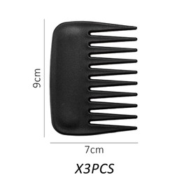 3-Piece Square Comb, Comb with Large Tooth Spacing, Antistatic Comb, Hair Cutting Comb, Small Comb for Short Hair, Handle-less Comb, Suitable for Use in Hairdressing Salon
