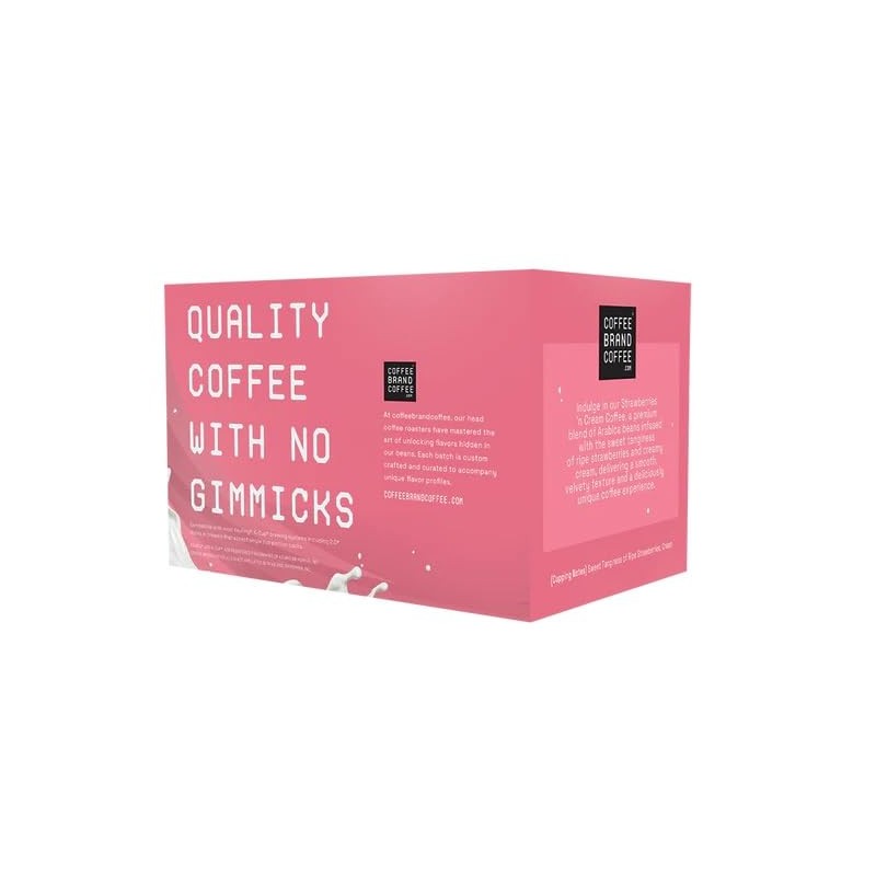 Premium Blend Coffee Brand KCups with Strawberry Cream Flavored Coffee