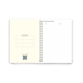 Daily Planner – A5 size with 100 undated pages of thick 100gsm paper, sturdy 450gsm board covers and bound with Double Strength Chrome Wire - Ideal Daily Planner - Perfect For Home/Study or Office Use