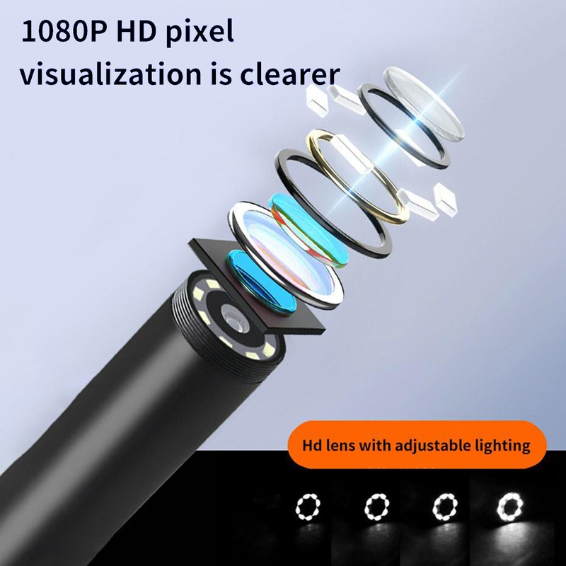 Endoscope Camera with Light, HD 1080P Borescope with 5'' LCD