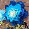 Mybbshower Blue Navy Tissue Paper Flower for Floral Wall DIY