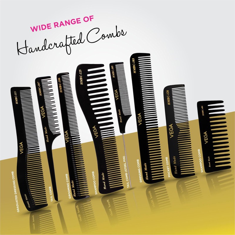 Vega Graduated Dressing Comb, black, 30 g