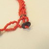 Handmade 18" Coral Red Twisted Rope Chain Handmade Seed Bead