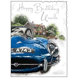 Jonny Javelin Uncle Racing Car Birthday Card