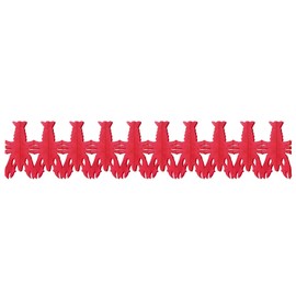 Red Crawfish Silhouette Paper Garland - 1pc