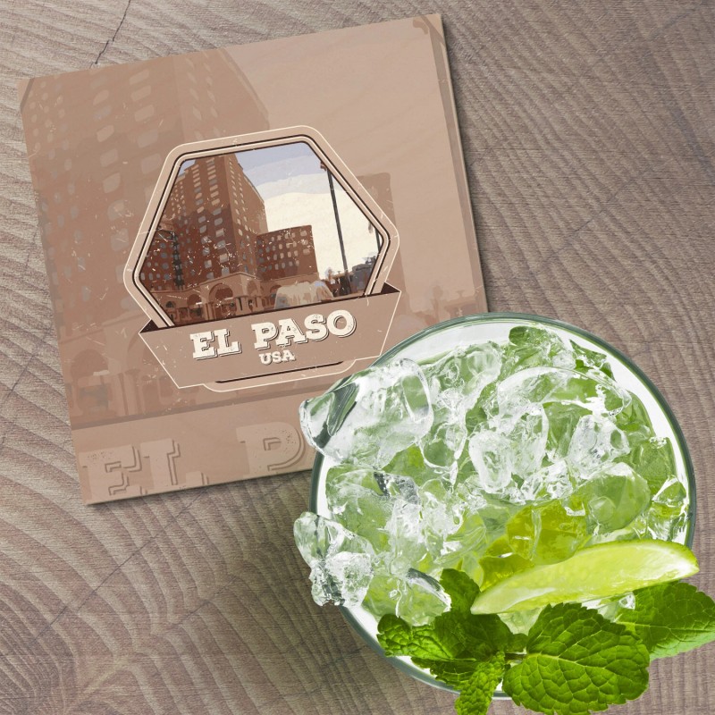 Unbranded El Paso City USA Grunge Vintage Travel 4'' X
