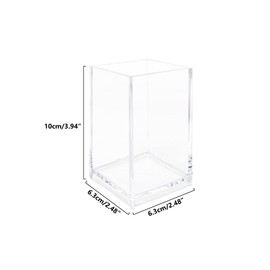 Newkita Newkita 3 Pack Clear Acrylic Cosmetic Pencil Pen Holder Cup, Clear Makeup Brush Holder, Desk Acrylic Brushes Storage