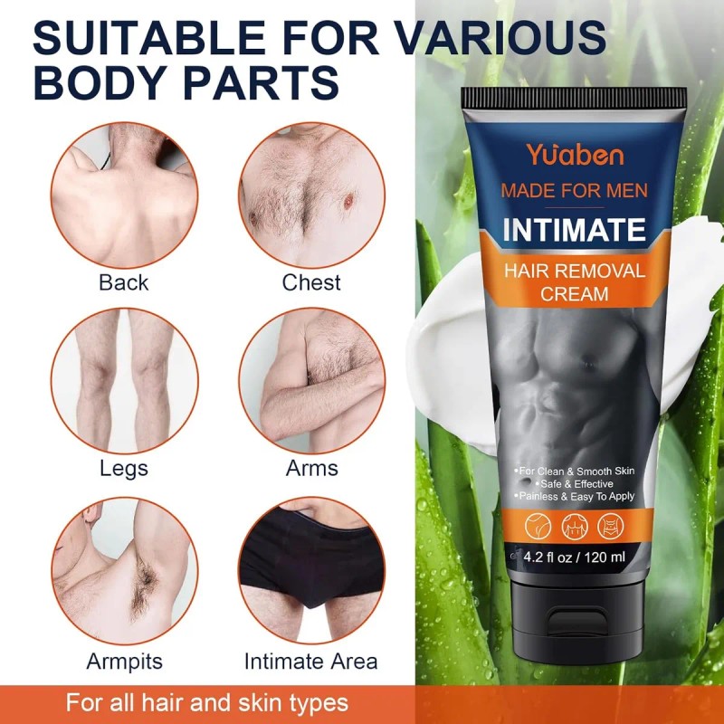 Crema Depilatoria Para Hombres - Dispositivo Depilatorio Sin
