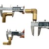 2PCS 3/4" x 3/4" Brass Hose Barb 90 Degree L-Shaped