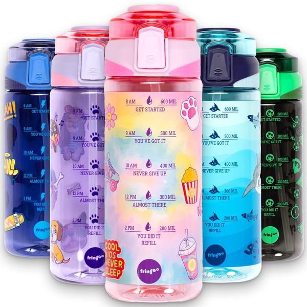 Fringoo - 650ml Kids Water Bottle - Carry Handle 100%