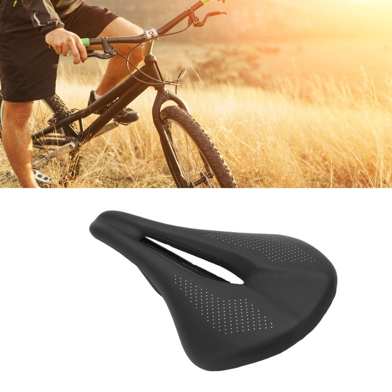 155mm Widen Carbon Fiber Leather Bicycle Saddle Cushion Hollow Cycling
