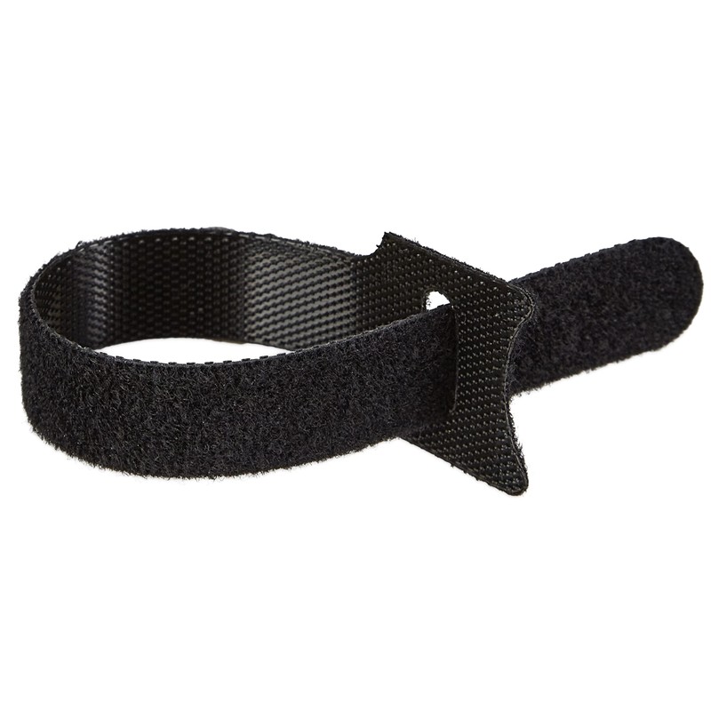 Reusable Cable Ties Black: 200 x 6in Hook and Loop