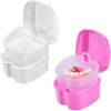 KISEER KISEER 2 Pack Colors Denture Bath Case Cup Box