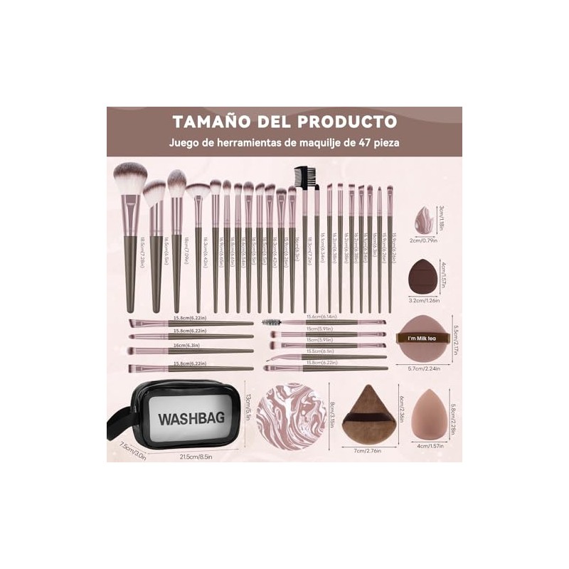 MAGEFY Set de Brochas para Maquillaje Profesional
