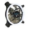 APEVIA 12L-CWH 120mm Silent Dual Rings White LED Fan with