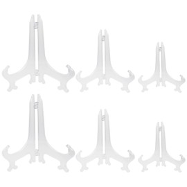 LBTODH 6PCS Acrylic Display Stand Plastic Plate Stands Holders Clear Acrylic Easels for Displaying Various Decorations