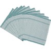 Wonderdry 100% Cotton Checked Tea Towels – White with Green