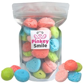 PinkeySmile Fruit Chew Gems Freeze-Dried Candy – 4 oz – Assorted Flavors: Cherry, Watermelon, Blue Raspberry, Green Apple & Strawberry – Deliciously Crunchy, Intense Flavor, Lightweight Snack – Resealable Bag – Ships in Box