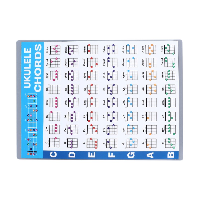 Ukulele Chord Sheet Professional Educational Reference Guide Ukulele Chord Poster
